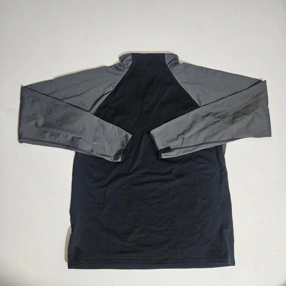The North Face Mens XL 1/4 Zip Pullover Black Grey Raglan Long Sleeve Shirt